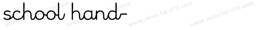 school hand字体转换